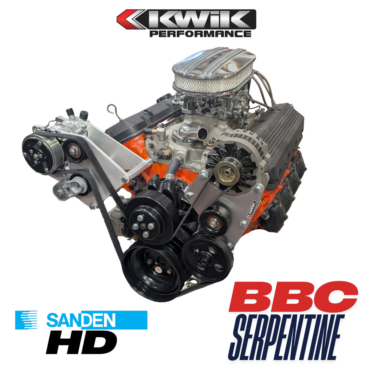 BBC Serpentine Package, AC-Alt/PS Type-2 pump (Sanden 508/709) - K10655