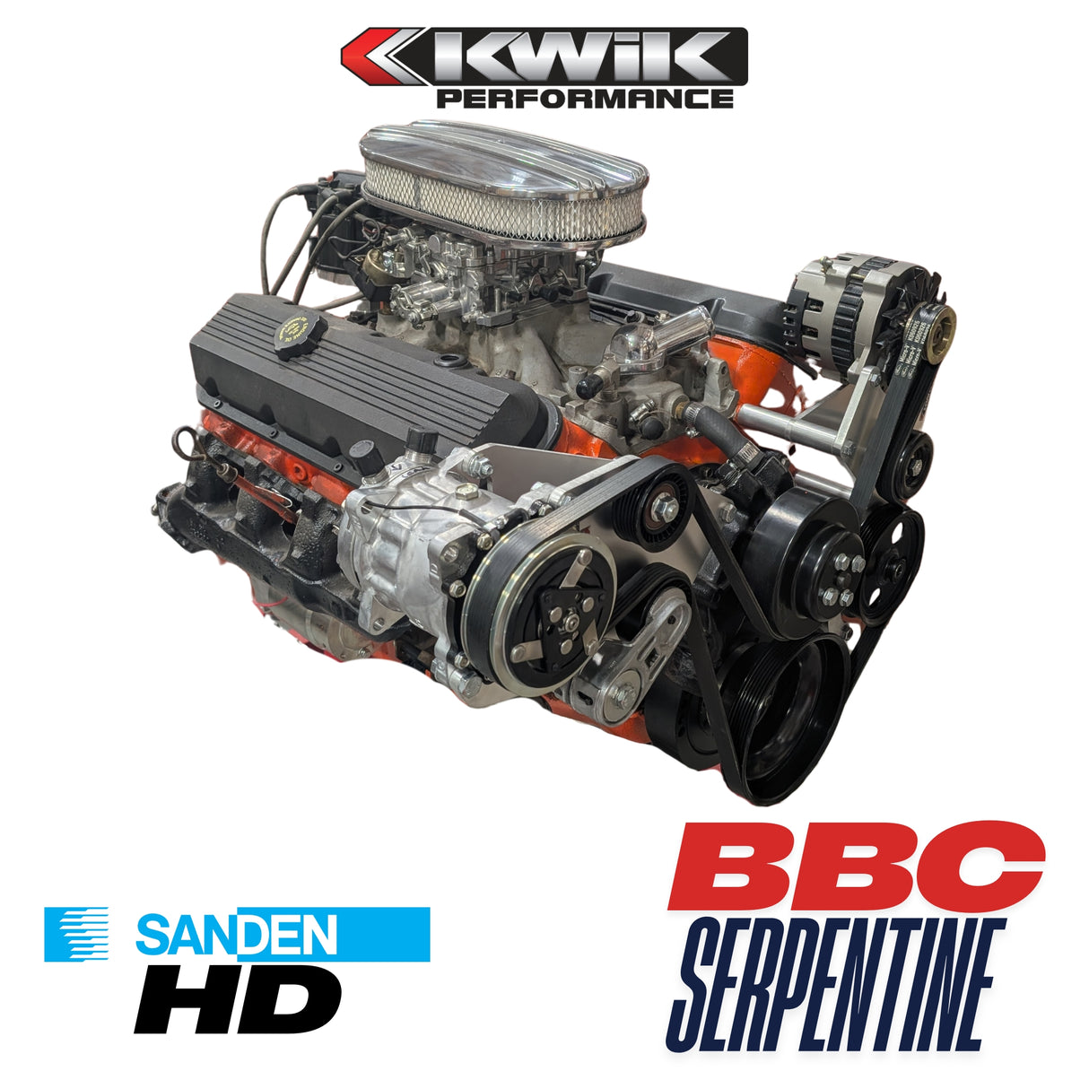 BBC Serpentine Package, AC-Alt/PS Type-2 pump (Sanden 508/709) - K10655