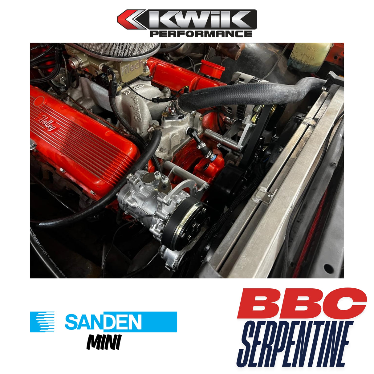 BBC Serpentine Package, AC-Alt/PS Type-2 pump (Sanden Mini) - K10278