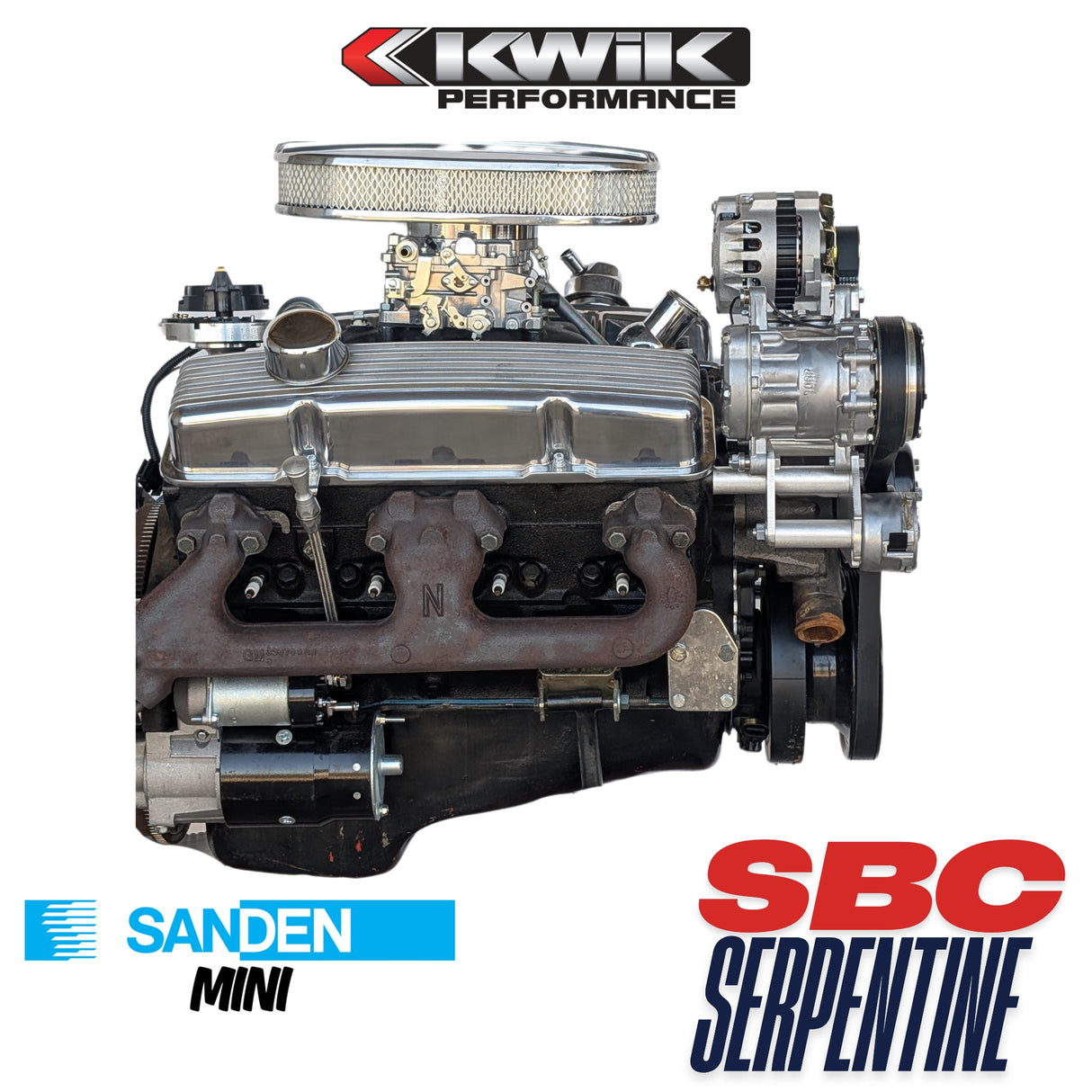 Paquete SBC Serpentine, AC-Alt/PS (Sanden Mini)