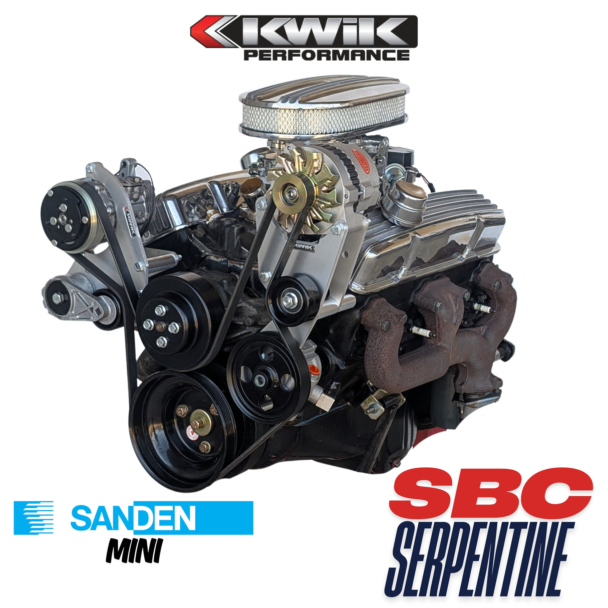 Paquete SBC Serpentine, AC-Alt/PS (Sanden Mini)