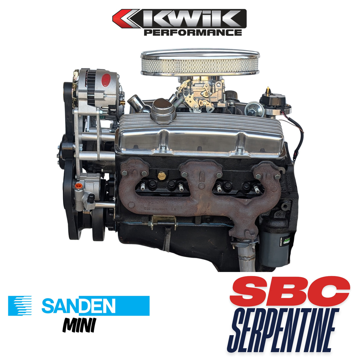 Paquete SBC Serpentine, AC-Alt/PS (Sanden Mini)