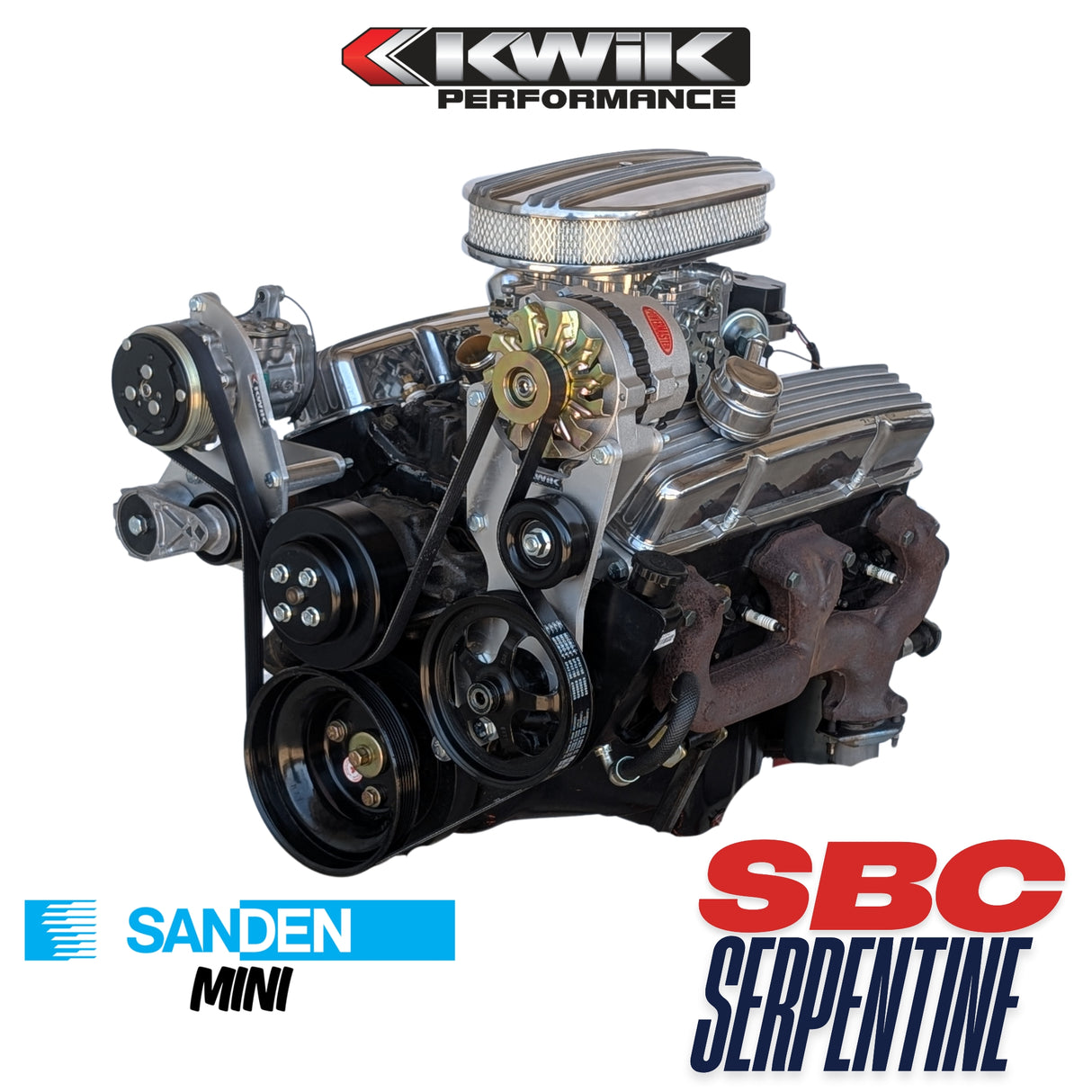 Paquete SBC Serpentine, AC-Alt/PS (Sanden Mini)