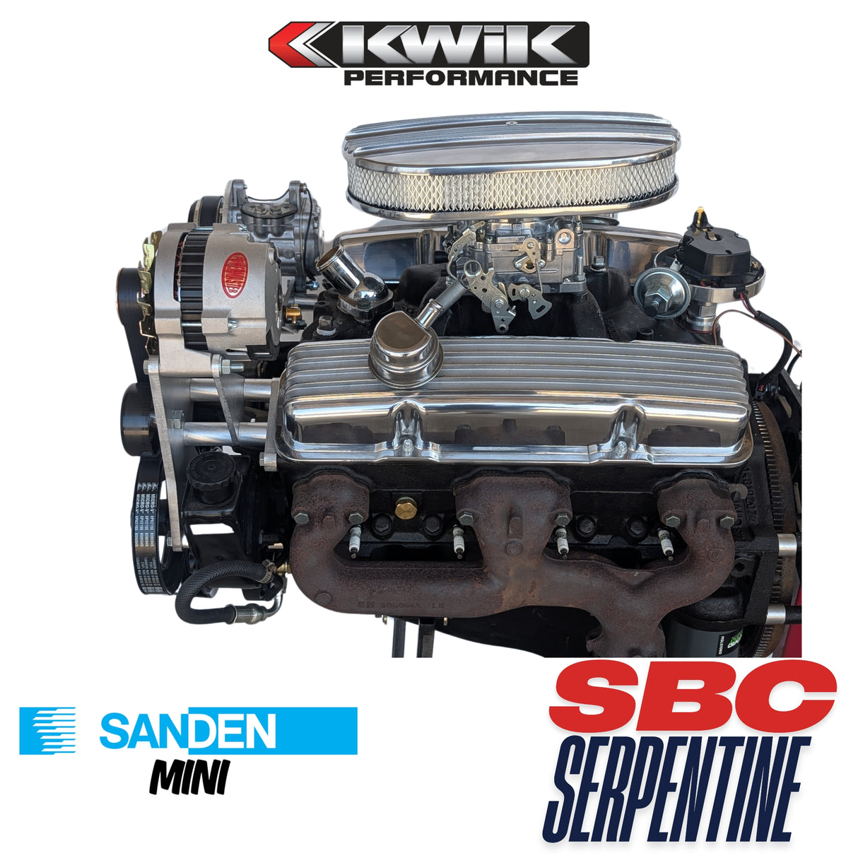 Paquete SBC Serpentine, AC-Alt/PS (Sanden Mini)