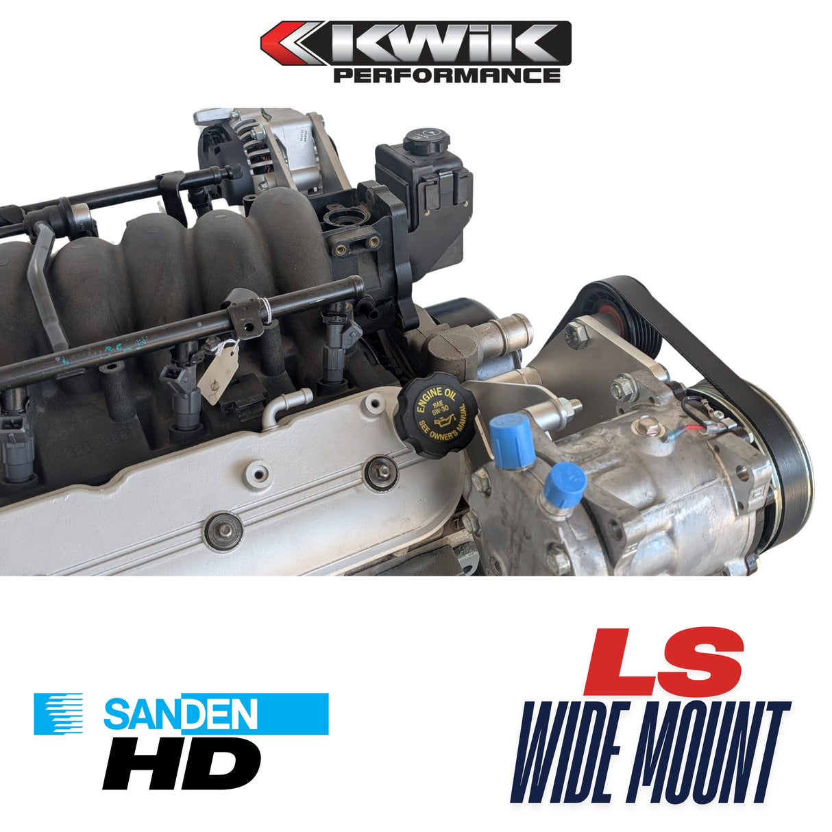 LS Wide Mount HD AC Bracket - Camaro F-Body (98-02) / GTO (04-06) - K10471