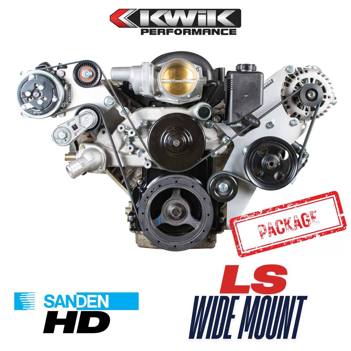 LS3 Crate Engine Serpentine Package - Sanden HD - K10559
