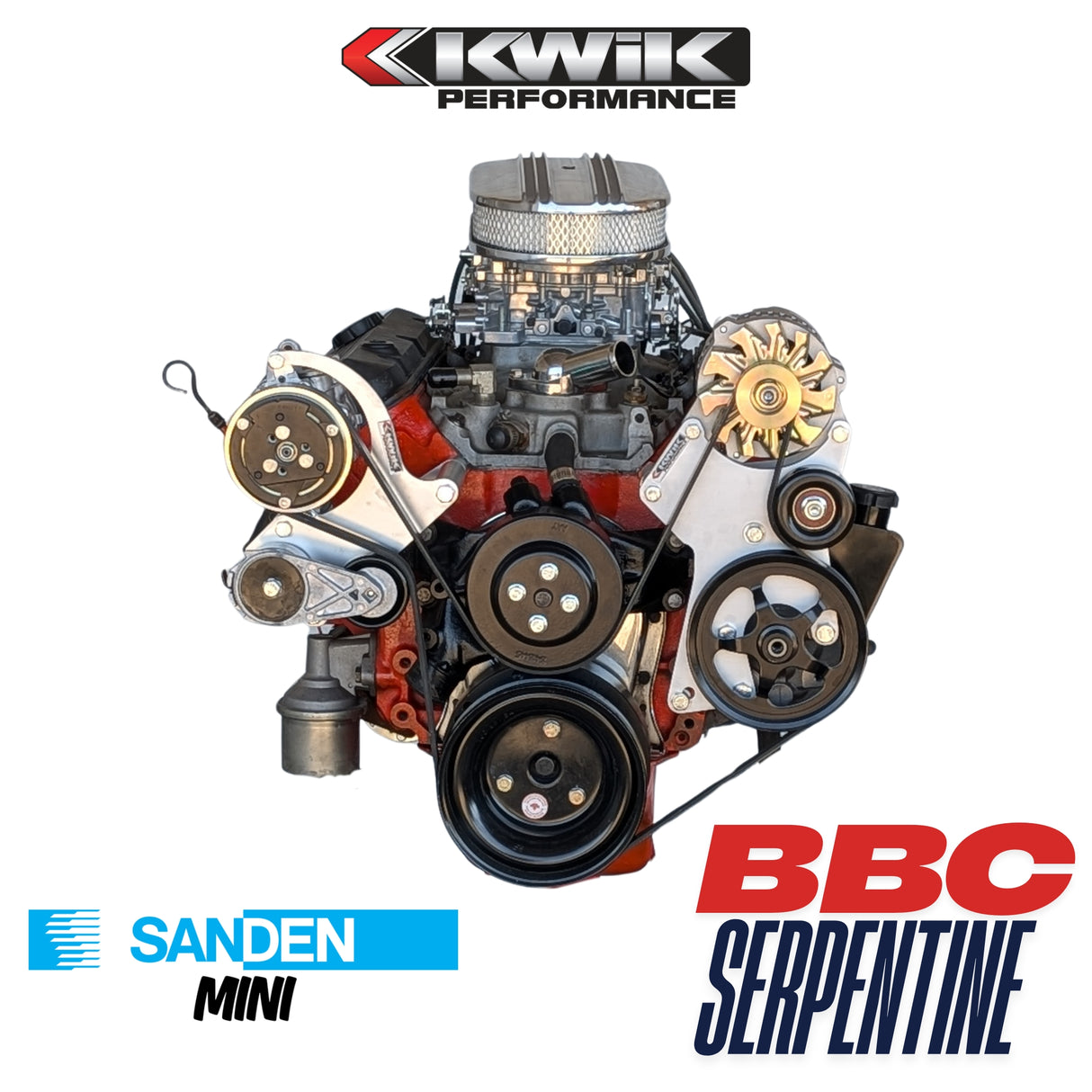 BBC Serpentine Package, AC-Alt/PS P-series pump (Sanden Mini) - K10653
