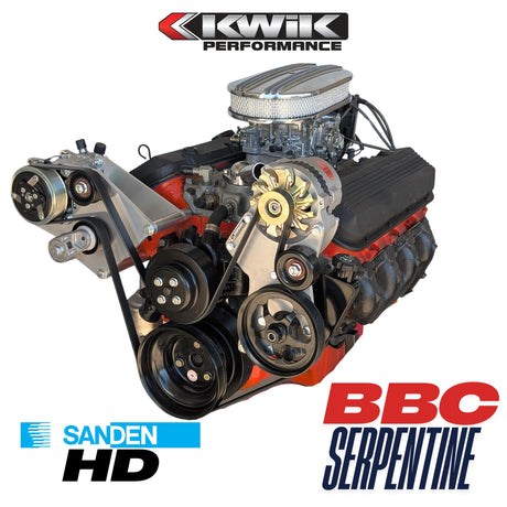 BBC Serpentine Package, AC-Alt/PS - P-series pump (Sanden 508/709) - K10654