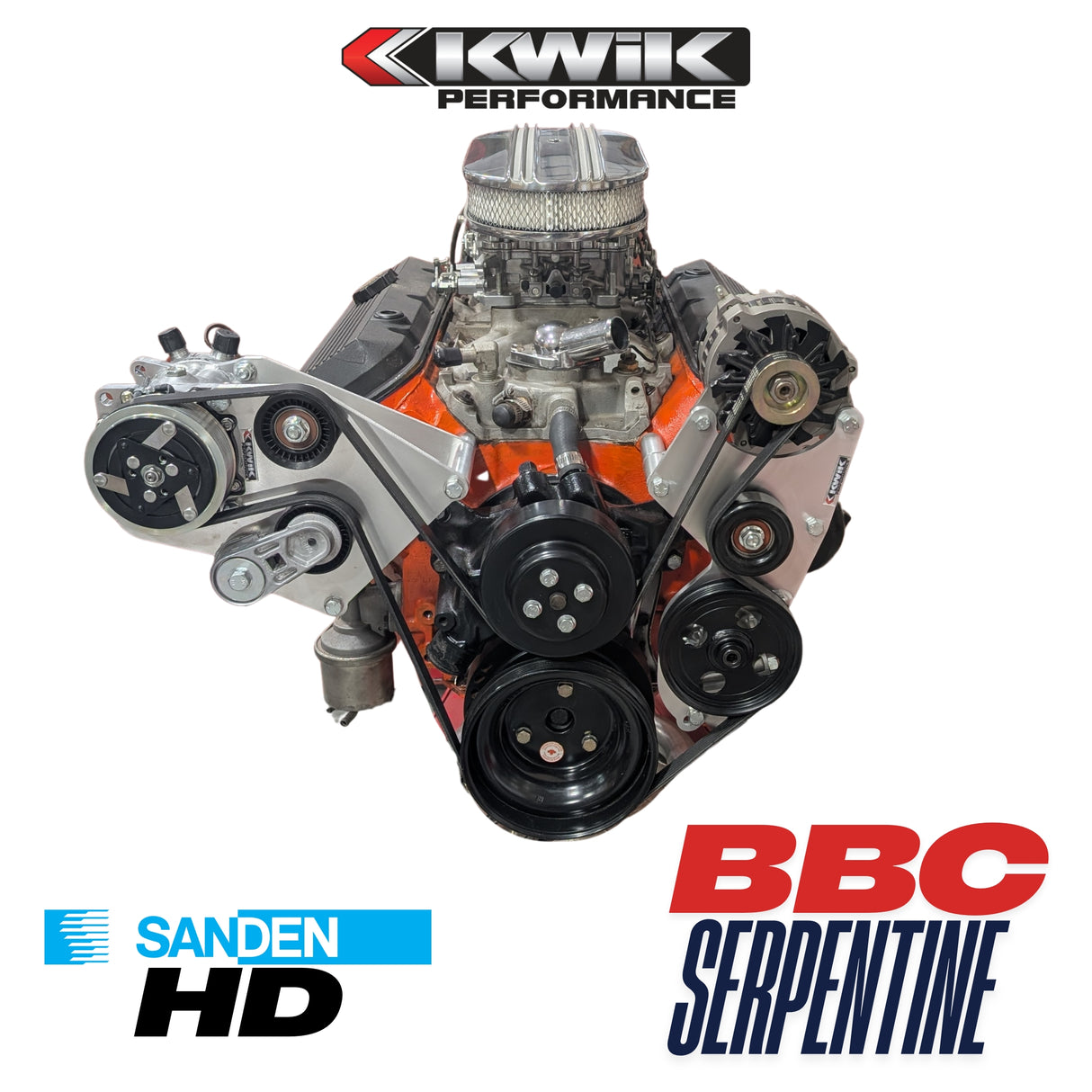 BBC Serpentine Package, AC-Alt/PS Type-2 pump (Sanden 508/709) - K10655