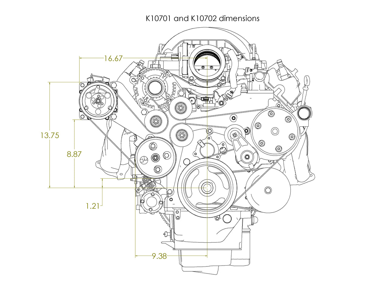 LT Truck (14-19) AC-Alt/PS Bracket - K10702