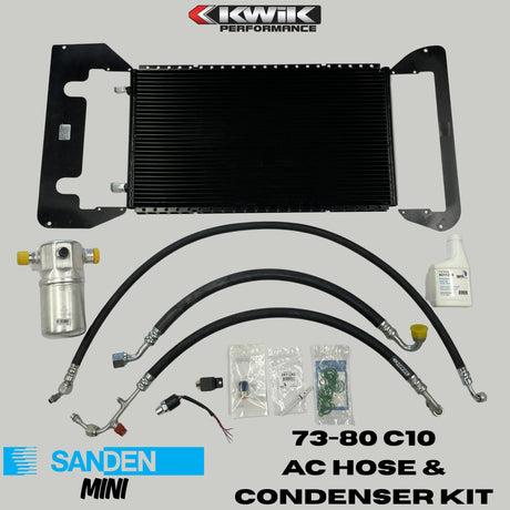 AC Hose and Condenser Kit (1973-80) C10 Chevy - Sanden Mini - K10796