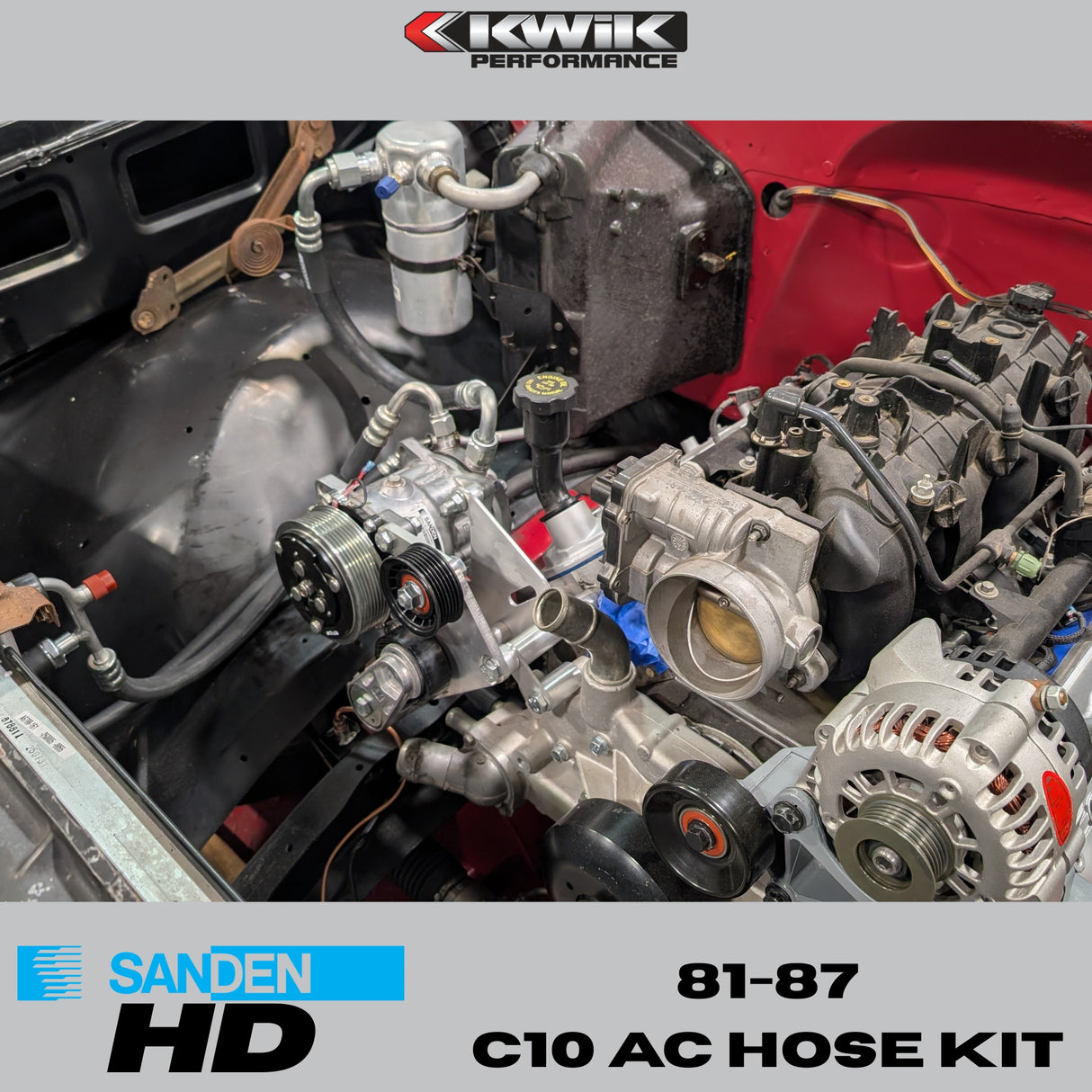 AC Hose and Condenser Kit (1981-87) C10 Chevy - Sanden HD- K10799