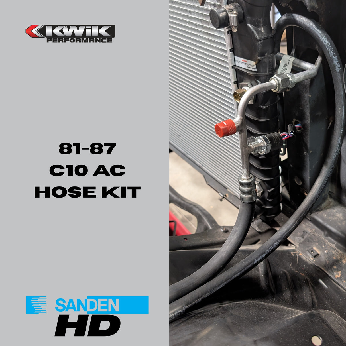 AC Hose and Condenser Kit (1981-87) C10 Chevy - Sanden HD- K10799