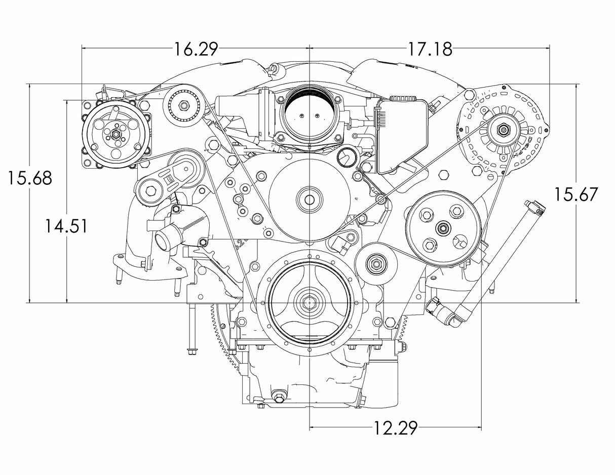 Paquete de motor armado LS3