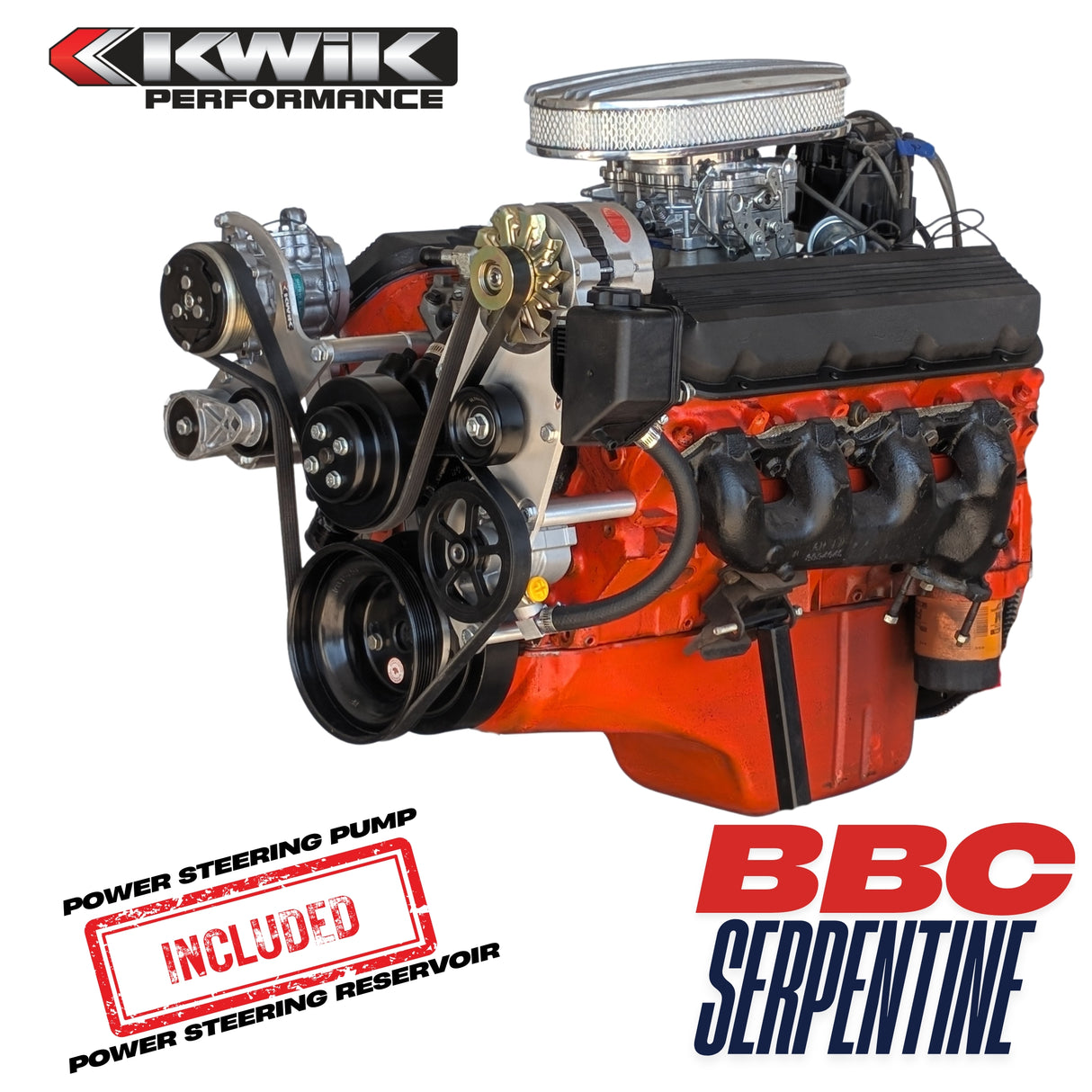 BBC Serpentine Package, AC-Alt/PS Type-2 pump (Sanden Mini) - K10278