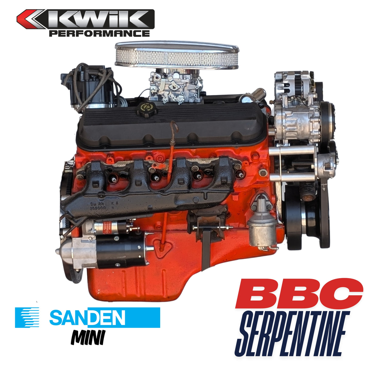 BBC Serpentine Package, AC-Alt/PS Type-2 pump (Sanden Mini) - K10278
