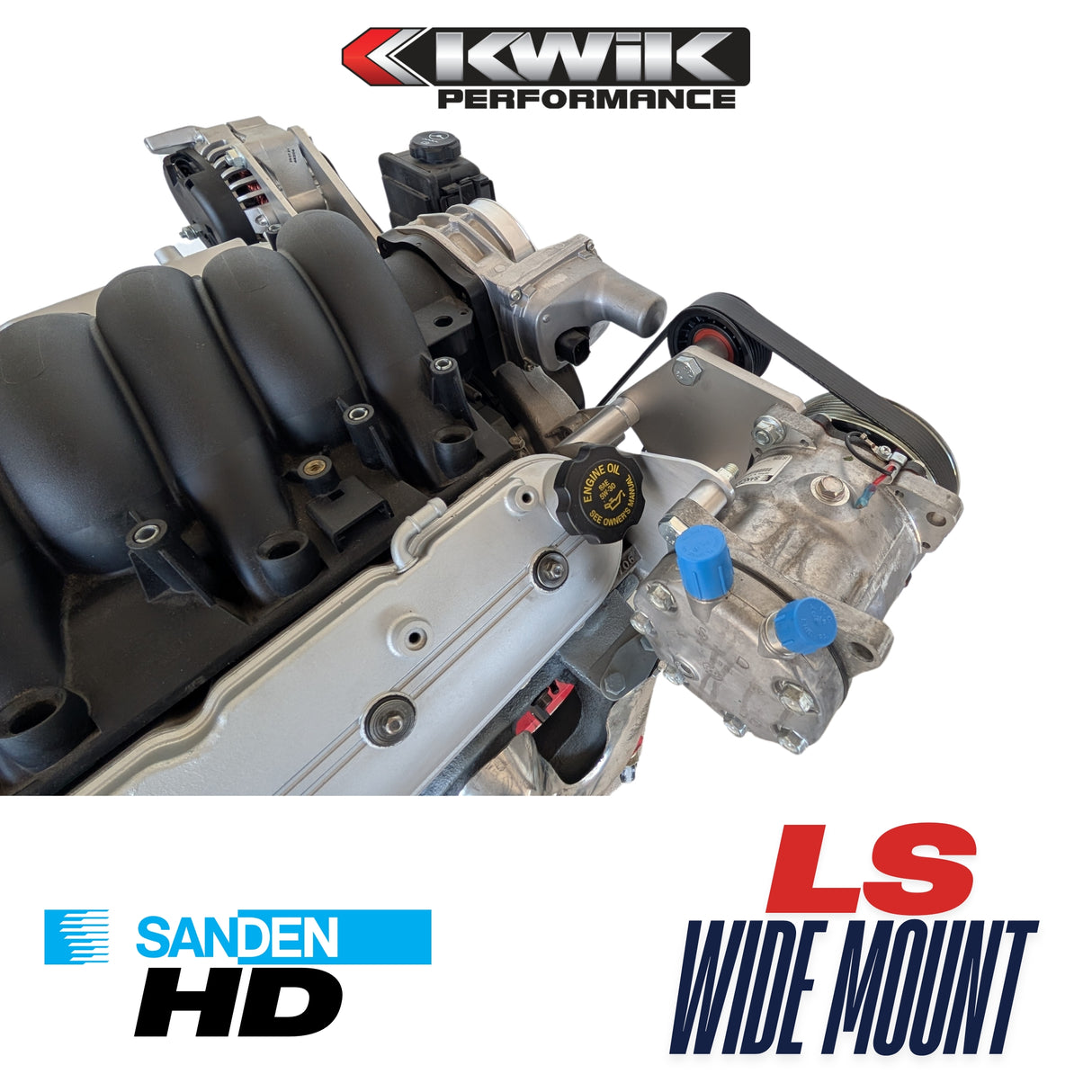 LS3 Crate Engine Serpentine Package - Sanden HD - K10559