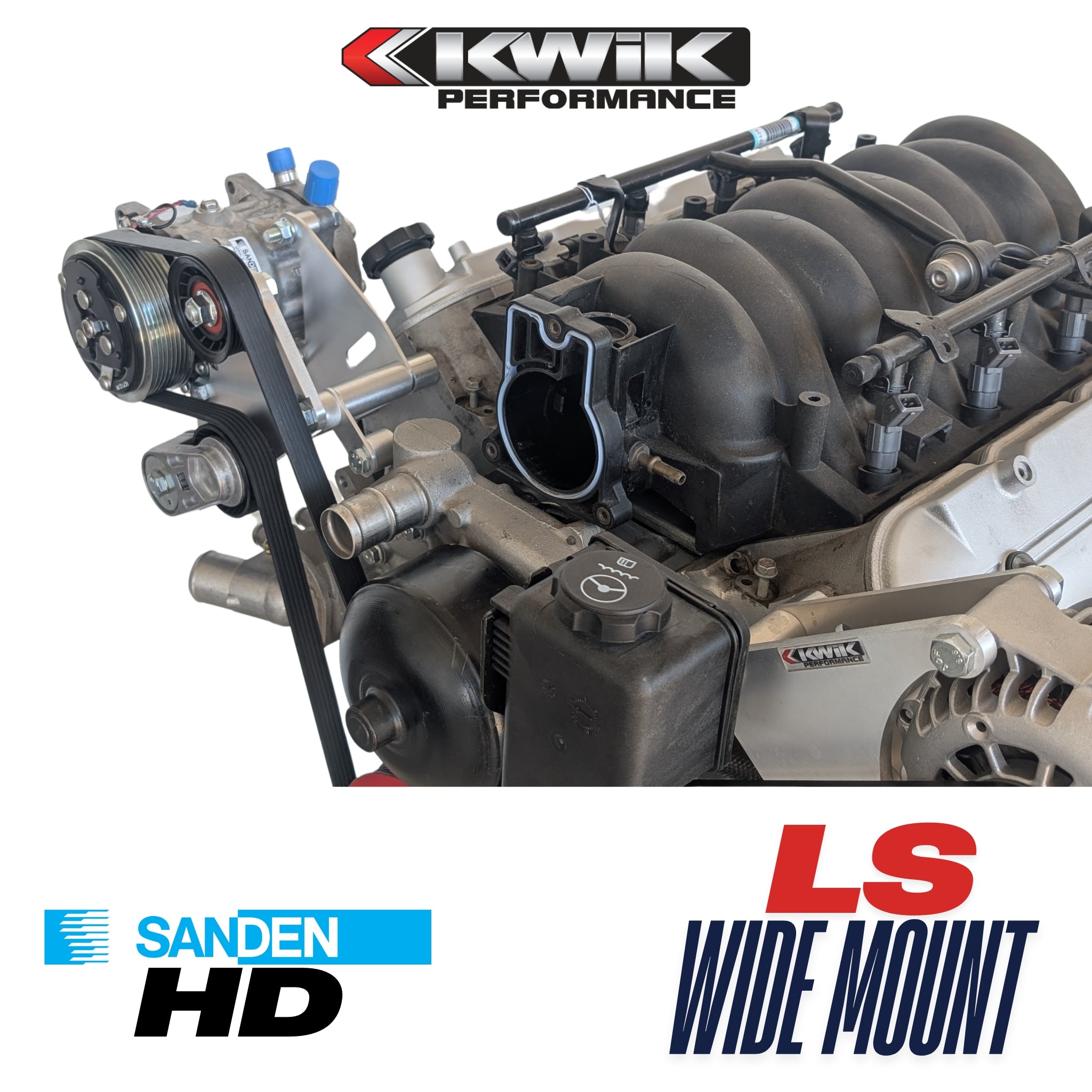 LS Wide Mount HD AC Bracket - Camaro F-Body (98-02) / GTO (04-06