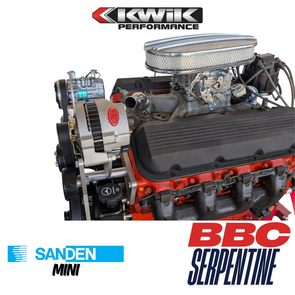 BBC Serpentine Package, AC-Alt/PS P-series pump (Sanden Mini) - K10653