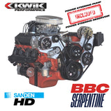 BBC Serpentine Package, AC-Alt/PS Type-2 pump (Sanden 508/709) - K10655