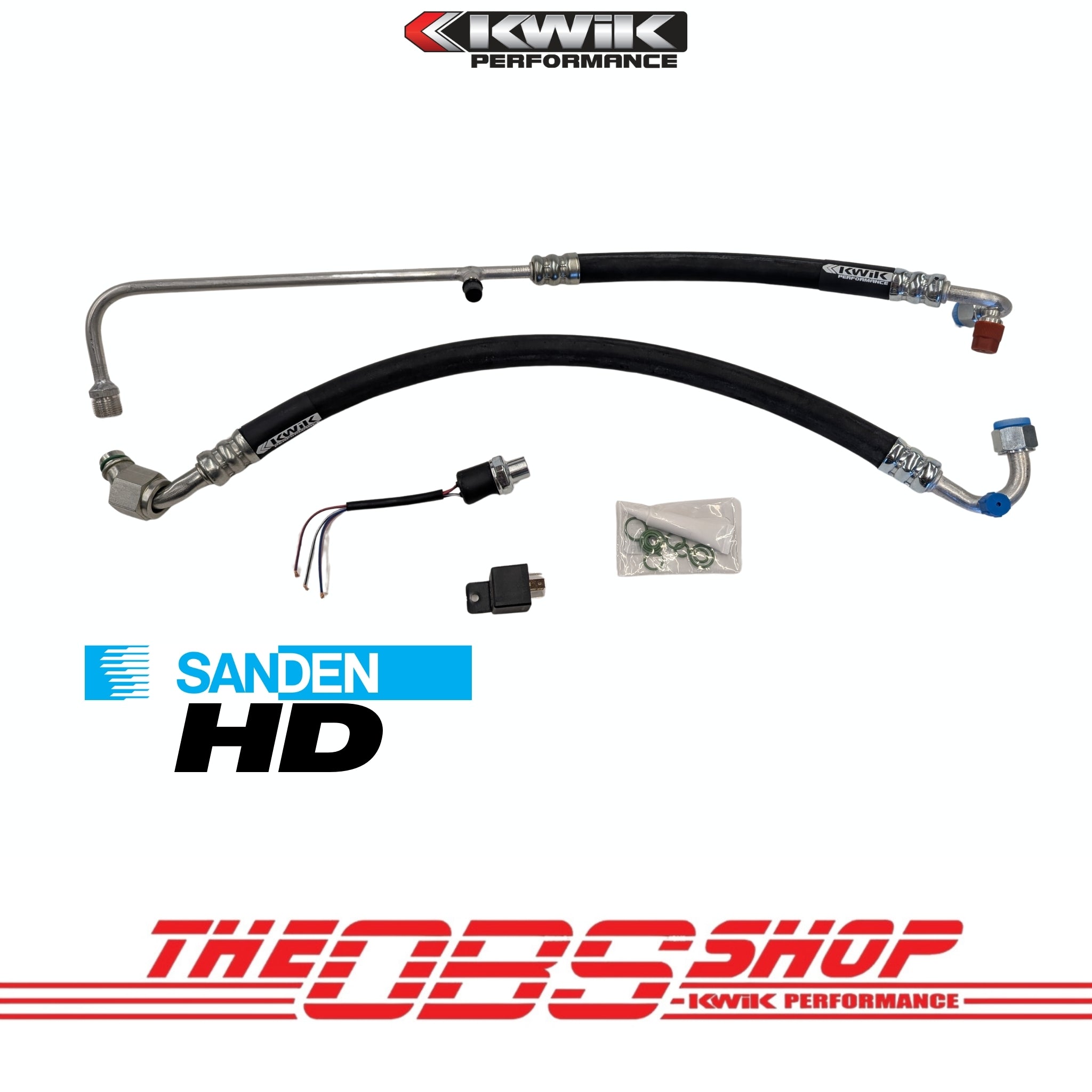asch AC Hose Kit 88–90 OBS Chevy | Sanden 508/709 – Kwik Performance