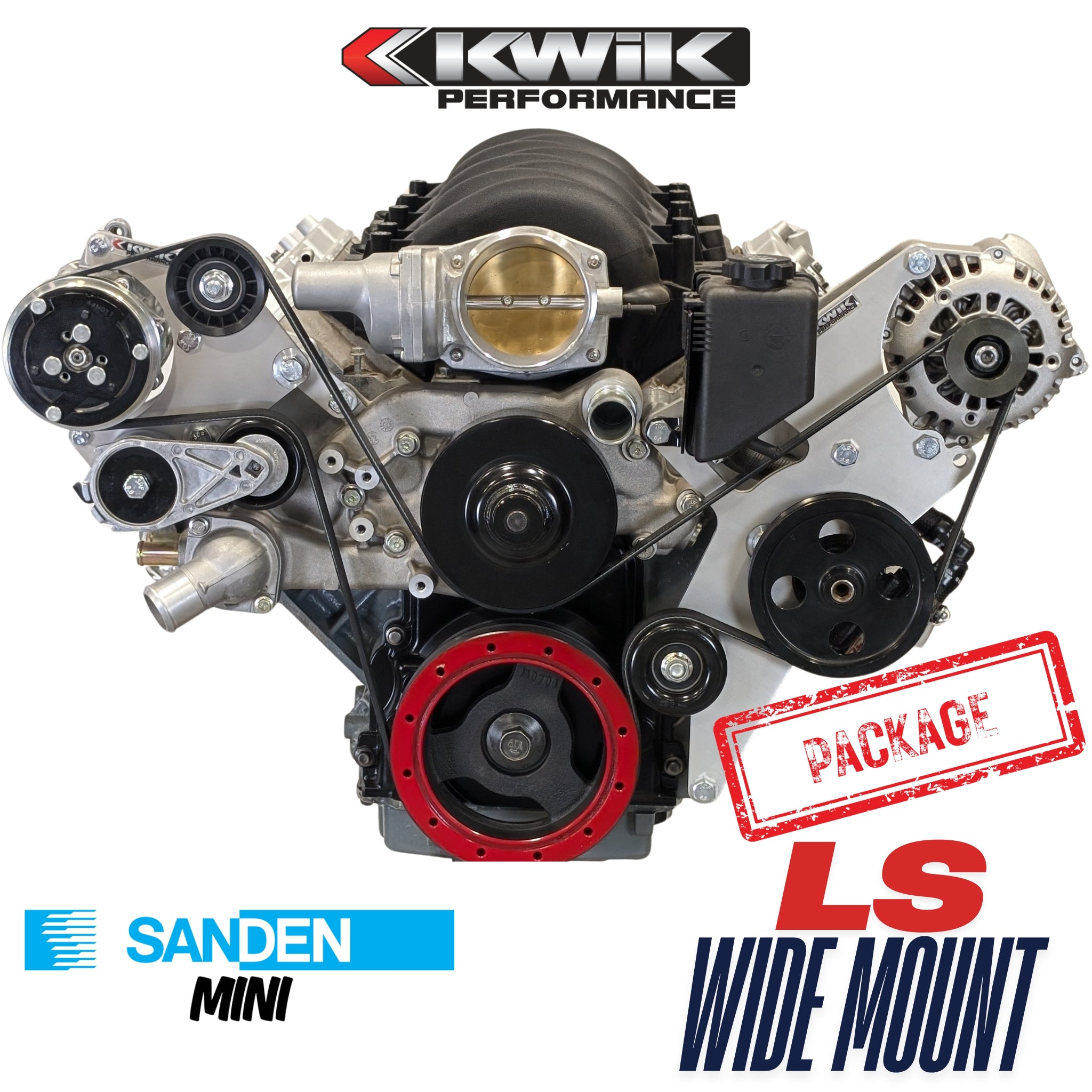 LS3 Crate Engine Serpentine Package -Sanden Mini - K10739 – Kwik