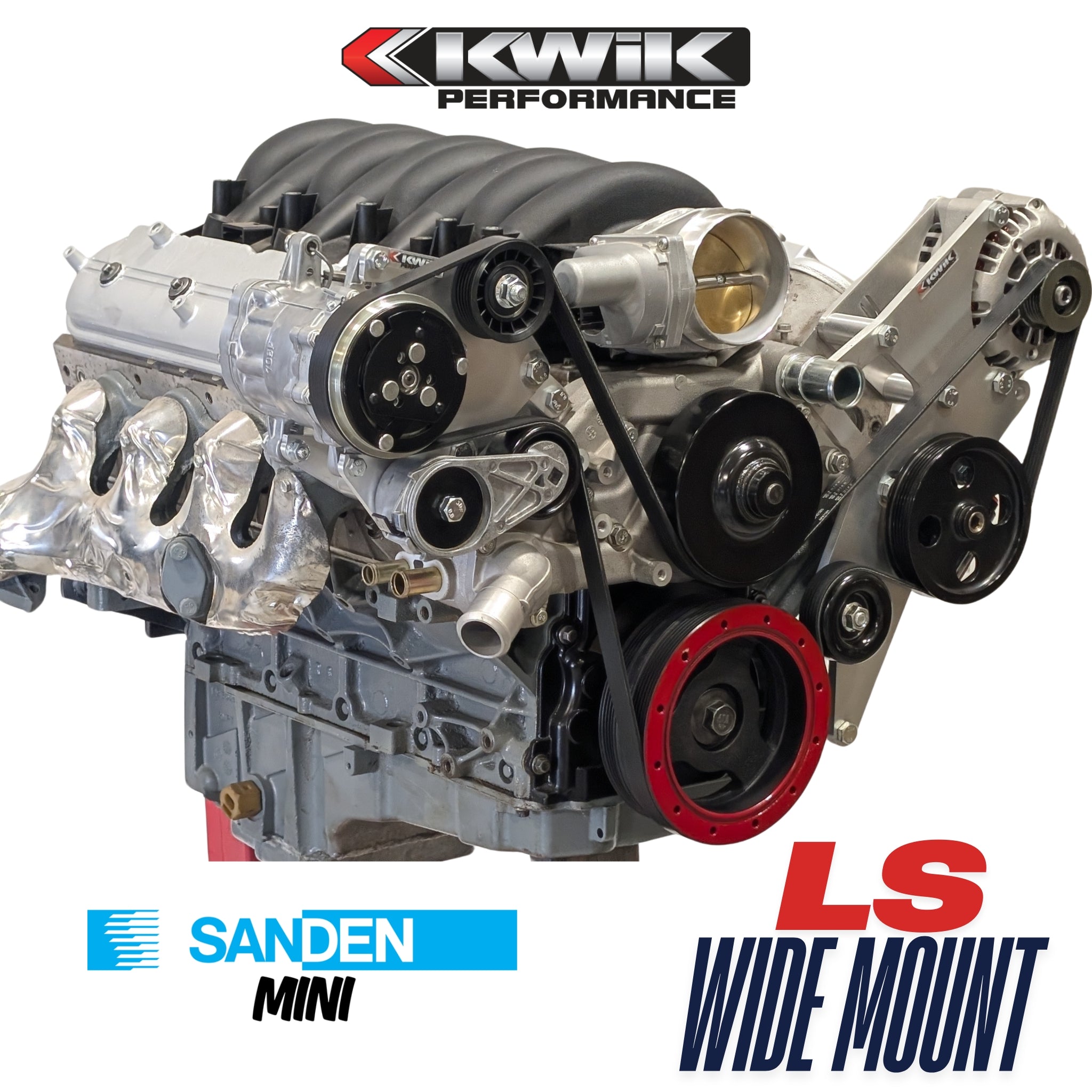 LS Wide Mount Mini AC Bracket - Corvette (97-13) - K10673 – Kwik