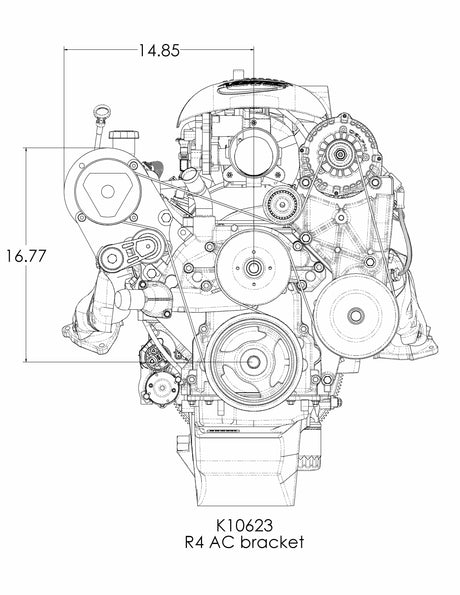 LS Wide Mount R4 AC Bracket - Truck (99-13) / Camaro (10-15) - K10623