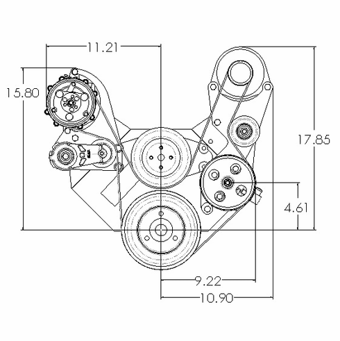 SBC Serpentine Package, AC-Alt/PS - K10323